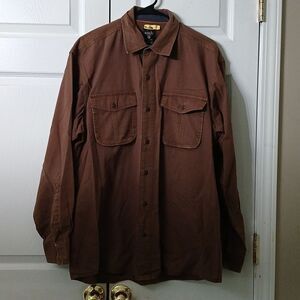 RedHead brown long sleeve button down casual outdoor shirt  Sz M EUC
